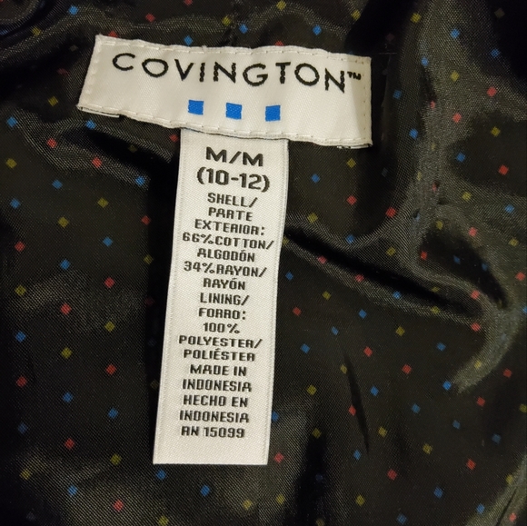 Covington Magenta Velvet Long Sleeve Jacket With 4 Pockets Size M/M (10-12) - Picture 6 of 9